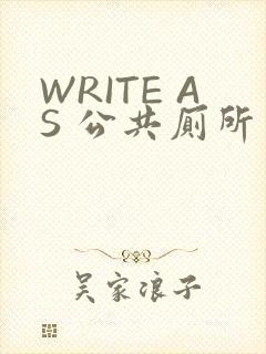 WRITE AS 公共厕所