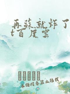 再苏就炸了txt百度云