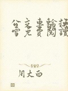 公交车轮换C程雪免费阅读