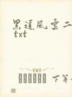 黑道风云二十年 txt