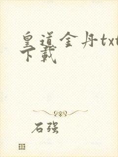 皇道金丹txt下载