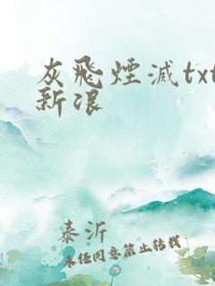 灰飞烟灭txt新浪