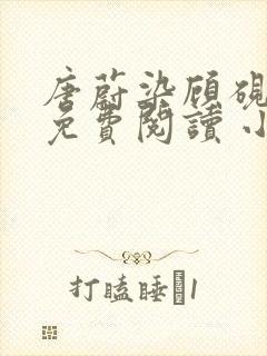 唐蔚染顾砚全文免费阅读 小说