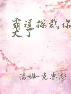 霸道总裁你的太大了