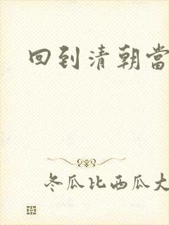 回到清朝当王妃