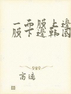 一面膜上边一面膜下边韩国