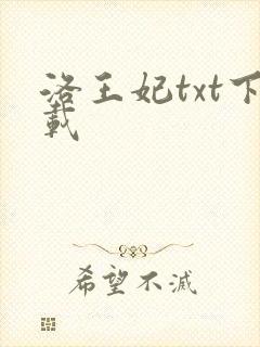 洛王妃txt下载