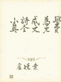 小诗成为学校教具全文免费阅读无弹窗