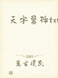 天字医号txt