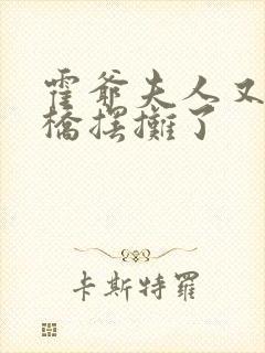 霍爷夫人又去天桥摆摊了