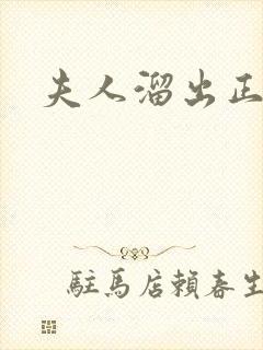 夫人溜出正堂