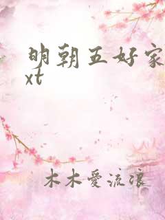 明朝五好家庭txt