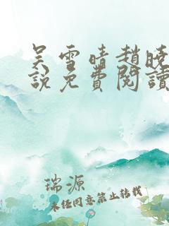 吴雪晴赵晓东小说免费阅读