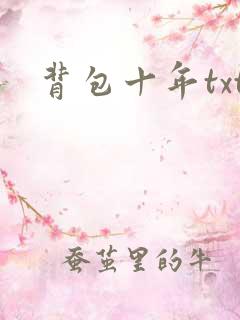 背包十年txt
