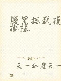 腹黑总裁复婚请排队