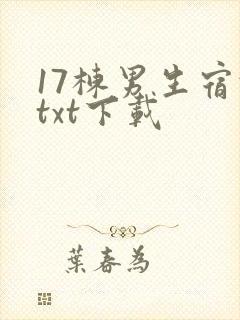 17栋男生宿舍txt下载