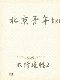 北京青年txt