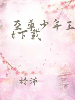 至尊少年王txt下载