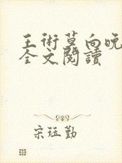 王术莫向晚小说全文阅读