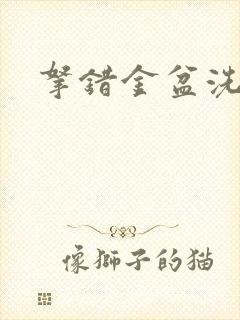 拿错金盆洗错手