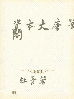 资本大唐 笔趣阁