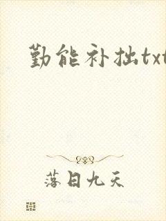 勤能补拙txt