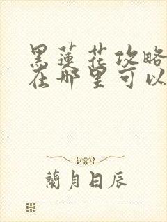 黑莲花攻略手册在哪里可以免费阅读