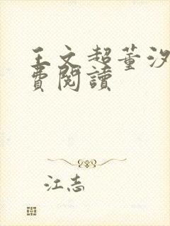 王文超董汐瑜免费阅读