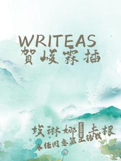 WRITEAS贺峻霖插