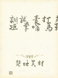 训诫 责打 规矩 掌嘴 马鞭