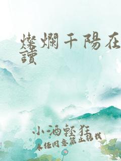 灿烂千阳在线阅读