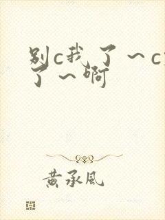 别c我了～c烂了～啊