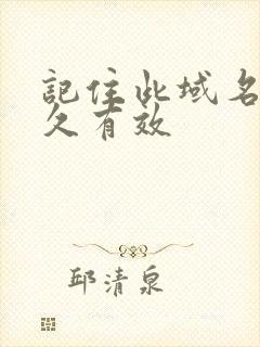 记住此域名记永久有效