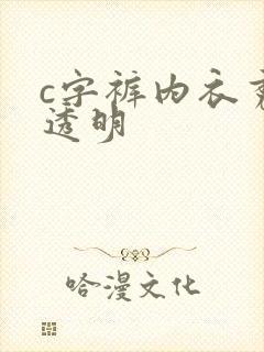 c字裤内衣秀全透明