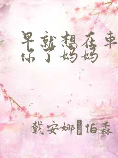 早就想在车里要你了妈妈