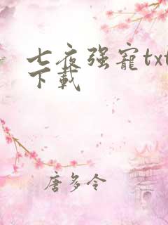七夜强宠txt下载