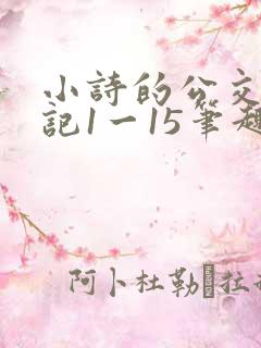 小诗的公交车日记1一15笔趣阁