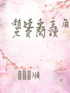 赵晓东主角小说免费阅读