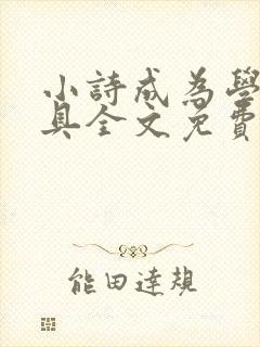 小诗成为学校教具全文免费阅读无弹窗