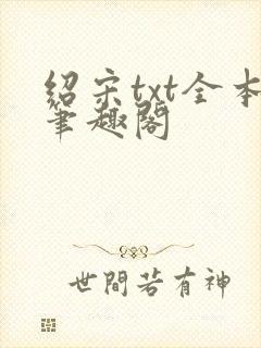 绍宋txt全本笔趣阁