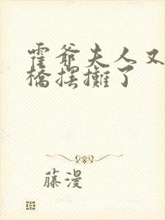 霍爷夫人又去天桥摆摊了