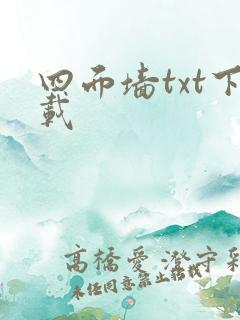 四面墙txt下载