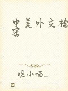 中美外交档案解密