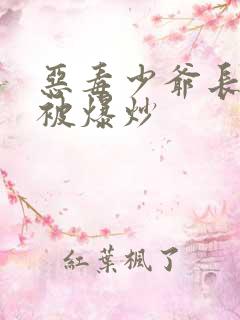 恶毒少爷长大后被爆炒