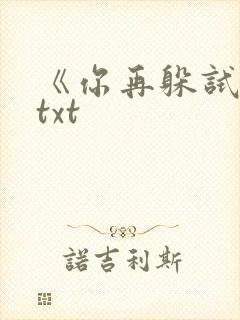 《你再躲试试》txt