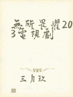 无所畏惧2023电视剧