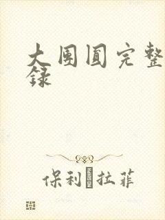 大团圆完整版目录