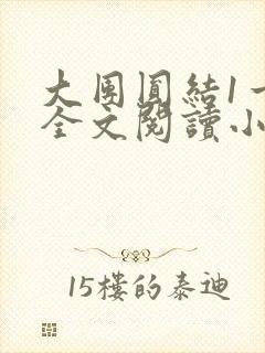 大团圆结1一6全文阅读小说