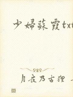 少妇苏霞txt