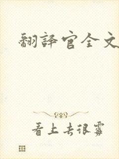 翻译官全文阅读